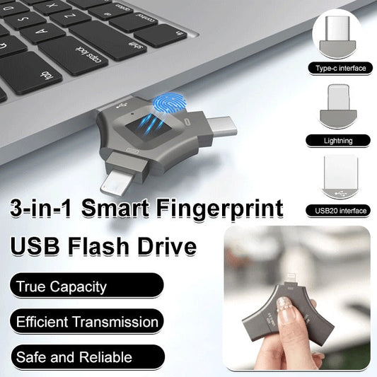 Nueva unidad flash USB de huellas dactilares adecuada para ordenadores Apple y Android