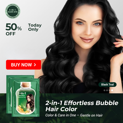 💆‍♀️ 50 % RABATT NÅ!✨ 2-i-1 Bubble Hair Color Kit – Root Touch-Up, full dekning og salongkvalitet hjemme 🎨