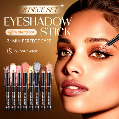 🌷SISTE DAGS SALG 50 % RABATT!!🎁✨8 Colors Glitter Eyeshadow Stick Waterproof & Long-Wearing & Multi-Use