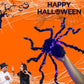 Halloween svart edderkopp dekorasjon med lys