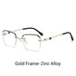 Fasjonable HD Rimless Cut Rim 0°Anti Blue Light Raw Crystal Glasses