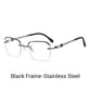 Fasjonable HD Rimless Cut Rim 0°Anti Blue Light Raw Crystal Glasses