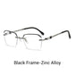 Fasjonable HD Rimless Cut Rim 0°Anti Blue Light Raw Crystal Glasses