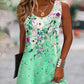 🌞Summer Essentials👗Kvinners blomster ermeløs sommerkjole