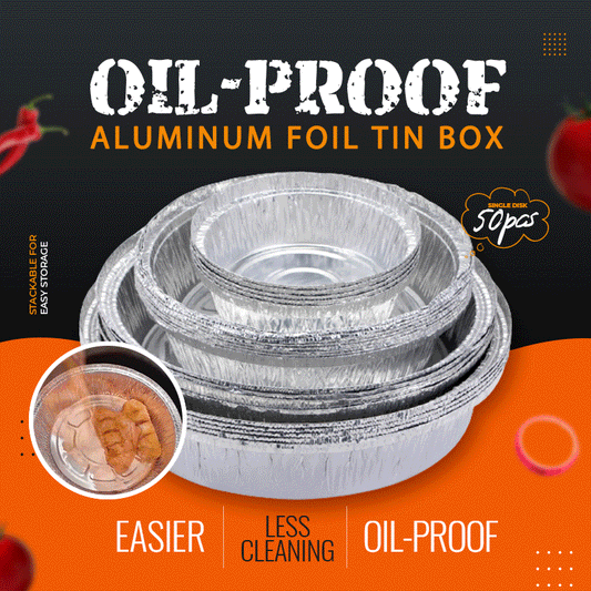 🔥Hot Sale - 50% avslag🔥Oljebestandig Aluminiumsfolieboks