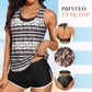 🔥Siste dagsalg 50% avslag !!🎁Kvinners komfortable trykt bikini 3-delt sett