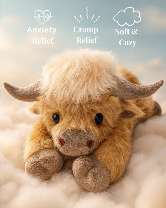 Julens nye gave leker🐂🎁Søt tegneserie Highland Cow kosete leketøy