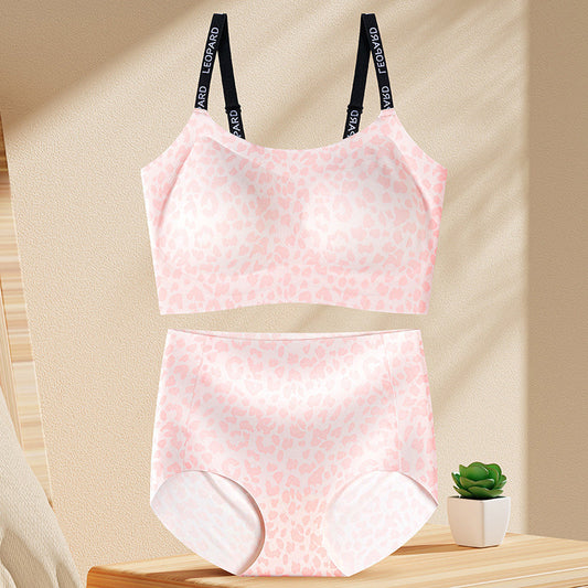 Women's Seamless Leopard Bra & Panty Set