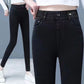 Høyt liv, smal passform, varm skinny jeans for kvinner
