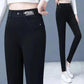 Høyt liv, smal passform, varm skinny jeans for kvinner