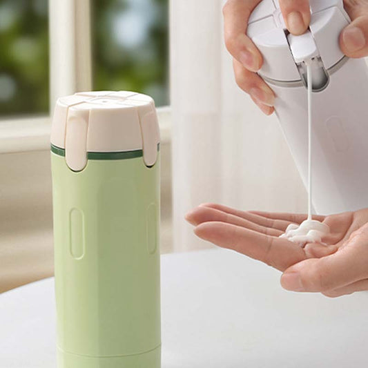 🧴 NU 50% KORTING! 🎉 4-i-1 påfyllbare reiseflasker med dispenser