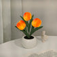 🔥LED Tulip Nattlys Blomsterbordlampe🌷✨