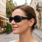 🥳✨ 50 % RABATT! Retro store solbriller – Polariserte linser reduserer gjenskinn, UV400-beskyttelse. Strassdetaljer for et snev av glamour. Smigrende for alle ansiktsformer. En stilig nødvendighet. 🕶️💎